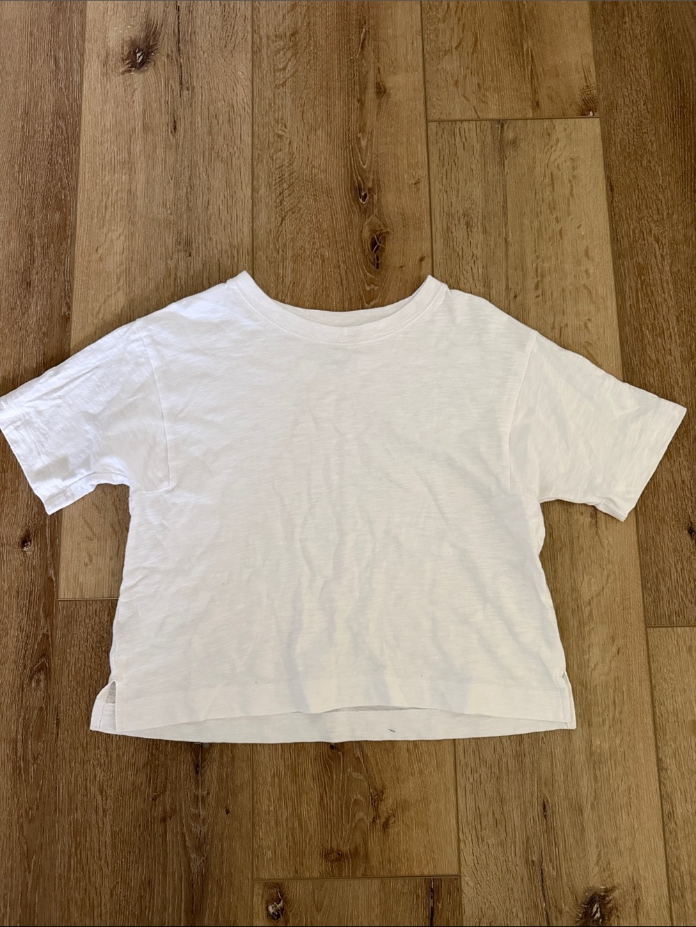 Lou & Grey | White Boxy Short Sleeve Tee | Oversized | size XXS